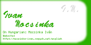 ivan mocsinka business card