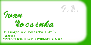 ivan mocsinka business card